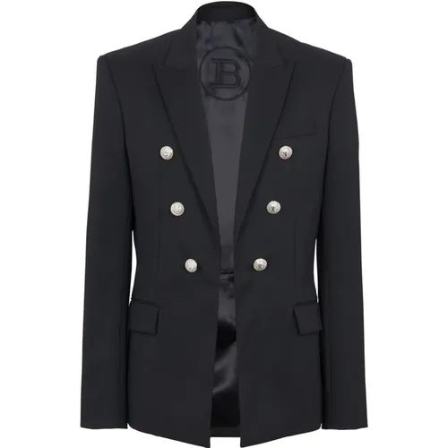 Wool 6-button jacket , male, Sizes: XL, L, M - Balmain - Modalova