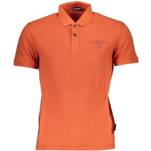 Baumwoll-Poloshirt mit Logo , Herren, Größe: S - Napapijri - Modalova