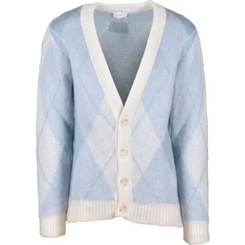 Cardigans, male, , Size: L Soft Mohair Blend Cardigan - Family First - Modalova