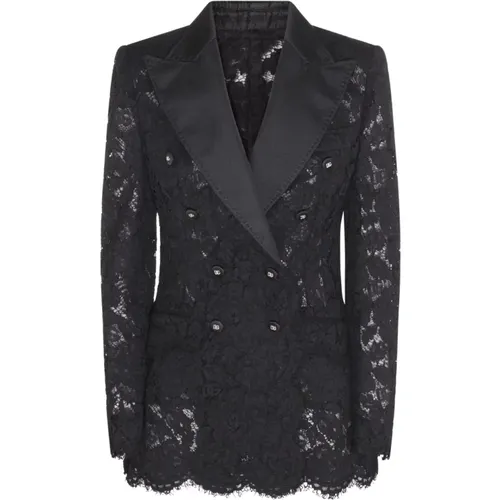 Sport Jacket, S and Grays , female, Sizes: S - Dolce & Gabbana - Modalova