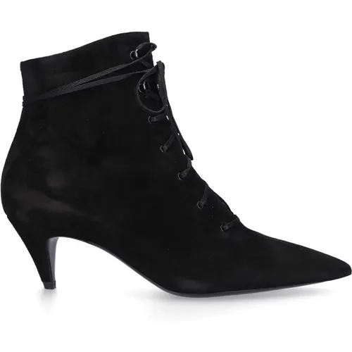 Kiki 55 Velvet Ankle Boots , female, Sizes: 3 UK - Saint Laurent - Modalova