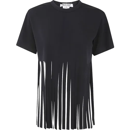 Fringed T-Shirt , female, Sizes: M, S - Comme des Garçons - Modalova
