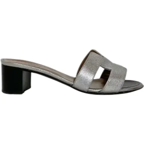Pre-owned Leather sandals , female, Sizes: 4 UK - Hermès Vintage - Modalova