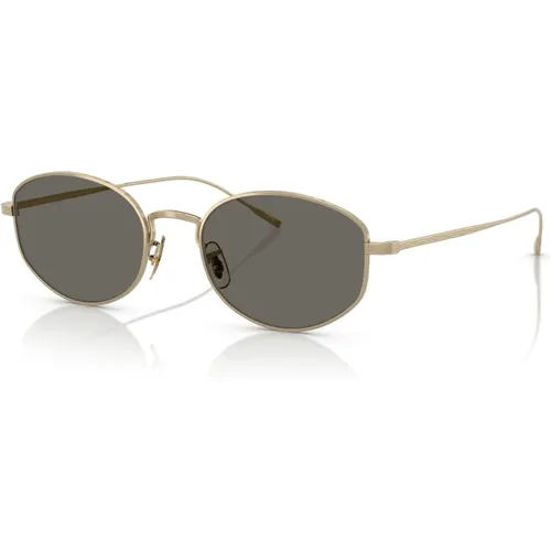 Sunglasses, unisex, , Size: 51 MM Estra Sunglasses Pale Gold/Carbon Grey - Oliver Peoples - Modalova