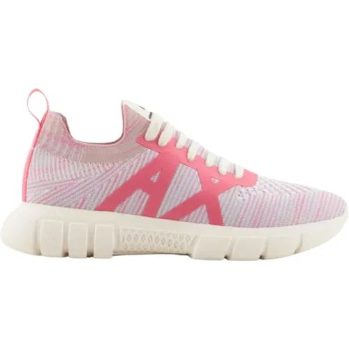 Lila Sneakers Ss24 Stilvoller Komfort , Damen, Größe: 37 EU - Armani Exchange - Modalova