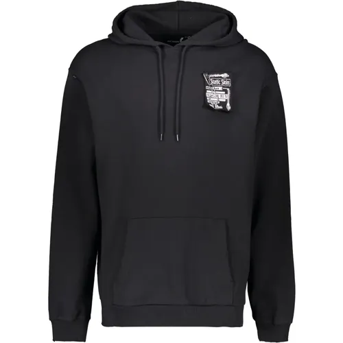 Hoodies, male, , Size: XS Destroyed Effect Hooded Sweatshirt - Fred Perry - Modalova