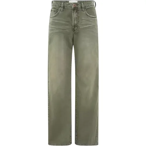 Khaki Hose mit Weiten Beinen und Distressed Details - One Teaspoon - Modalova