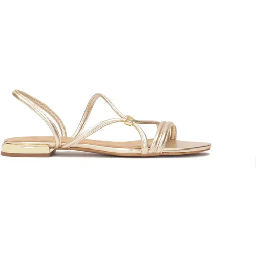 Goldene Mules, die als Sandalen getragen werden können , Damen, Größe: 39 EU - Kazar - Modalova