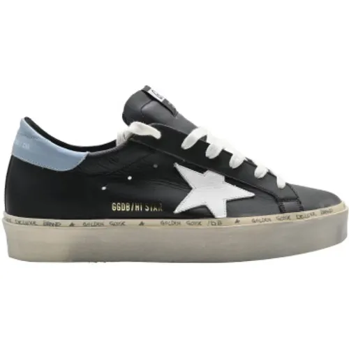 White-Blue Hi-Star Sneakers , female, Sizes: 6 UK - Golden Goose - Modalova