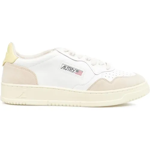 Leather and Suede Sneakers , female, Sizes: 7 UK - Autry - Modalova