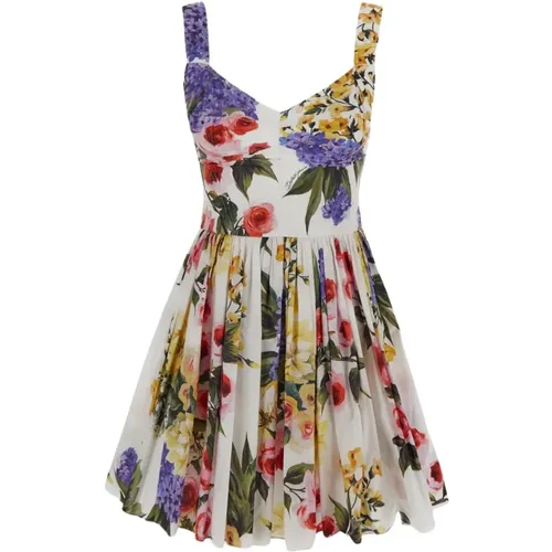 Cotton Dress , female, Sizes: XS, S - Dolce & Gabbana - Modalova