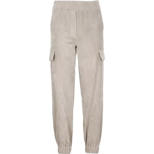 Corduroy Elastic Waist Pants , female, Sizes: M - D.Exterior - Modalova