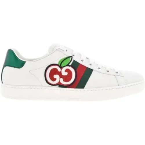 Sneakers, female, , Size: 9 US Apple Motif Low Top Sneakers - Gucci - Modalova