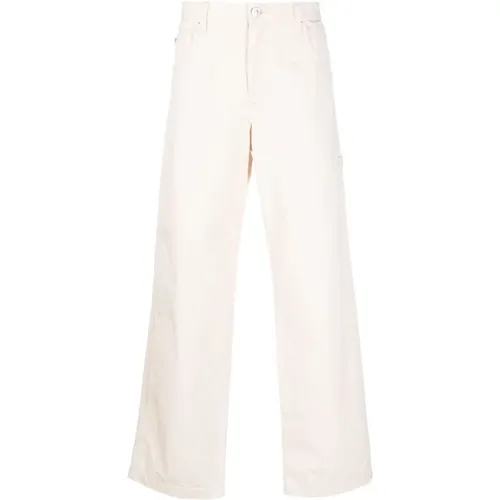 Wide Trousers, male, , Size: 3XS Cotton Trousers with Workwear Detail - Isabel marant - Modalova