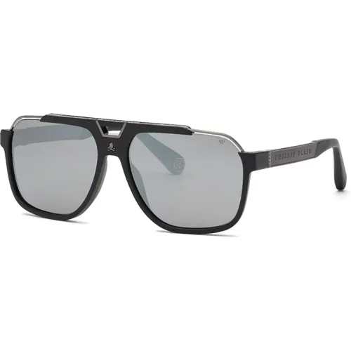 Sunglasses,Schwarze Sonnenbrille mit Zubehör,Stylische Sonnenbrille Spp046V - Philipp Plein - Modalova