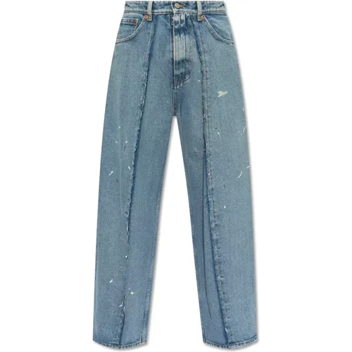 Jeans with logo , female, Sizes: W27 - MM6 Maison Margiela - Modalova