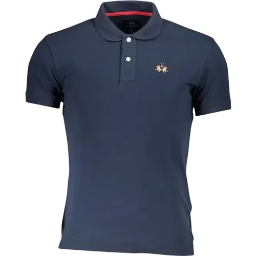 Polo Shirts, male, , Size: 2XL Cotton Polo Shirt with Contrasting Details and Logo Embroidery - LA MARTINA - Modalova