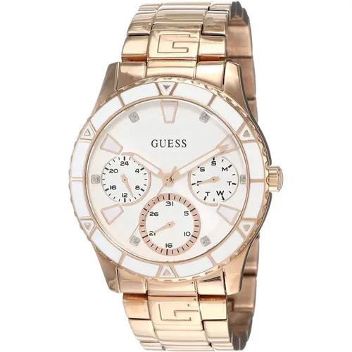 Watches, female, , Size: ONE SIZE Valencia Multifunction Rose Gold Bracelet Watch - Guess - Modalova