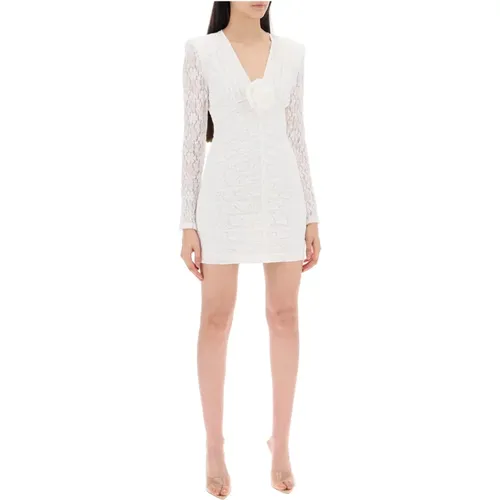 Lace Mini Dress with Removable Flower , female, Sizes: M - Rotate Birger Christensen - Modalova