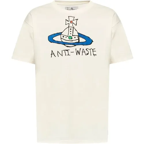 Antiwaste Classic T-Shirt in Weiß , Herren, Größe: S - Vivienne Westwood - Modalova