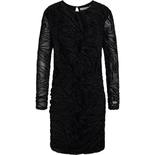 Schwarzes Kleid mit Mesh-Muster , Damen, Größe: M - RUE de FEMME - Modalova