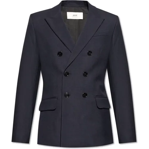 Blazers, male, , Size: M Double-breasted blazer - Ami Paris - Modalova