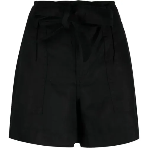 Belted linen short , female, Sizes: S - Ralph Lauren - Modalova