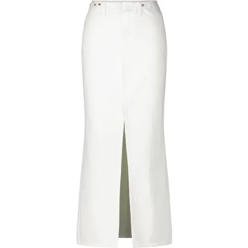 Maxi Jeans Skirt , female, Sizes: W25, W29, W26 - closed - Modalova