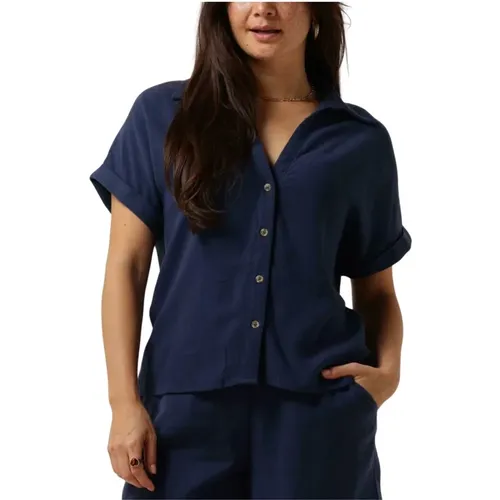 Dunkelblaue Bluse Charlee , Damen, Größe: M - YDENCE - Modalova