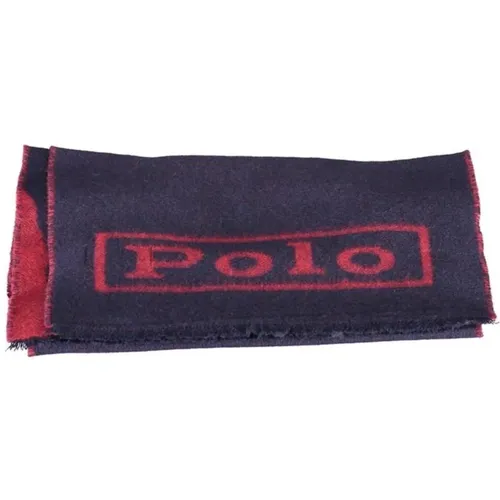 Winter Scarves, male, , Size: ONE SIZE Polo Navy and Red Scarf - Ralph Lauren - Modalova