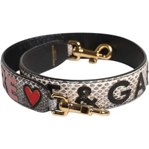 Belts, female, , Size: ONE SIZE Patch Bag Shoulder Strap with Logo Details - Dolce & Gabbana - Modalova