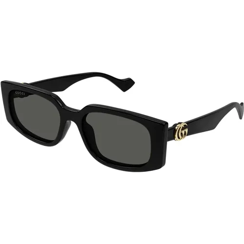 Stilvolle Rechteckige Sonnenbrille , Damen, Größe: 55 MM - Gucci - Modalova