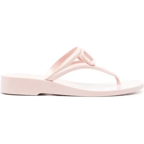 Flip Flops, female, , Size: 10 US Flat Shoes VLogo Thong Style - Valentino Garavani - Modalova