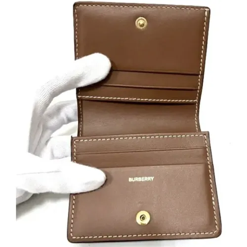 Pre-owned Wallets, female, , Size: ONE SIZE Pre-owned Leather wallets - Burberry Vintage - Modalova