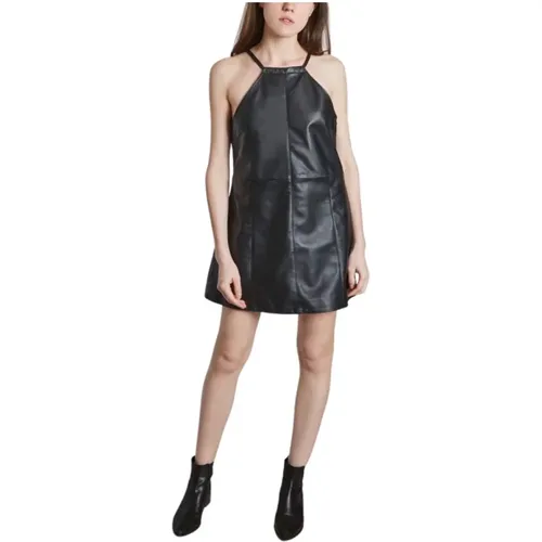 Kimi leather sleeveless short dress , female, Sizes: L, S, M - Deadwood - Modalova