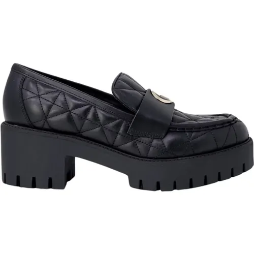 Schwarze Leder Slip-On Schuhe Frauen - Guess - Modalova