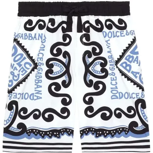 Blaue Marina Bermuda Print - Dolce & Gabbana - Modalova