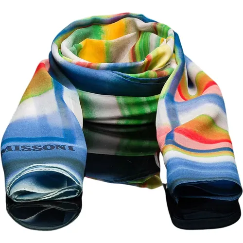 Scarves, female, , Size: ONE SIZE Colorful Silk Scarf - Missoni - Modalova