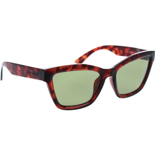 Rote Tortoise Polarisierte Sonnenbrille , Damen, Größe: 54 MM - Serengeti - Modalova