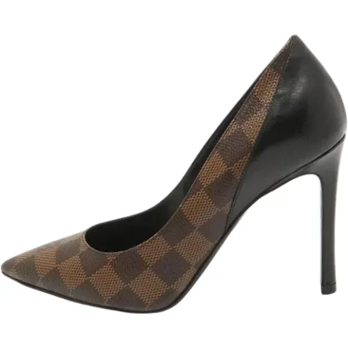 Pre-owned Pumps, female, , Size: 5 US Pre-owned Coated canvas heels - Louis Vuitton Vintage - Modalova