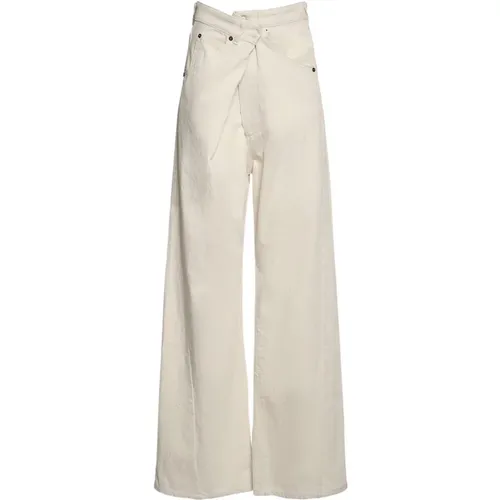 Fold-Over Denim Jeans , Damen, Größe: W27 - Darkpark - Modalova