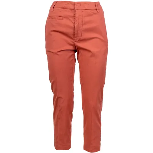 Cotton Chino Pants. Regular Fit, Ankle Length. Made in Italy. , female, Sizes: 2XS - Dondup - Modalova