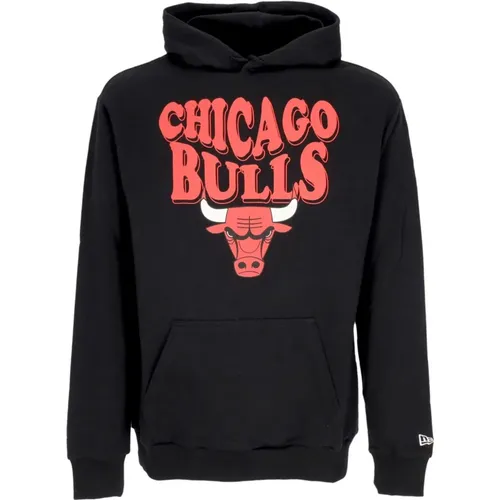 Hoodies, male, , Size: L Chicago Bulls Script Hoodie /Red - new era - Modalova