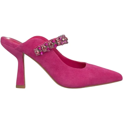 Crystal Slingback Shoe , female, Sizes: 3 UK, 4 UK, 6 UK, 2 UK, 5 UK, 7 UK, 8 UK - Alma en Pena - Modalova