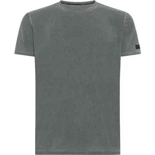 T-Shirts, male, , Size: XL Grey Techno Wash Piqué T-shirt - RRD - Modalova