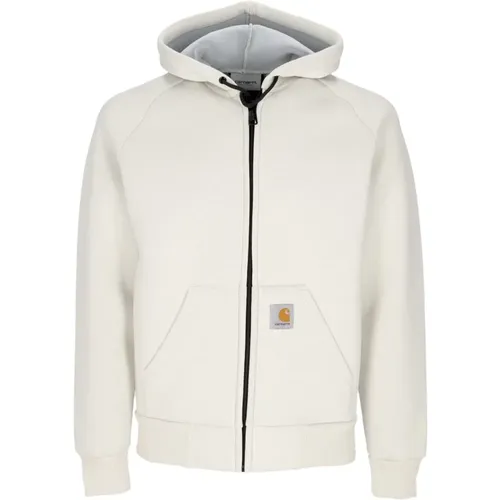 Zip-throughs, male, , Size: XL Hooded Jacket Salt/Grey - Carhartt WIP - Modalova