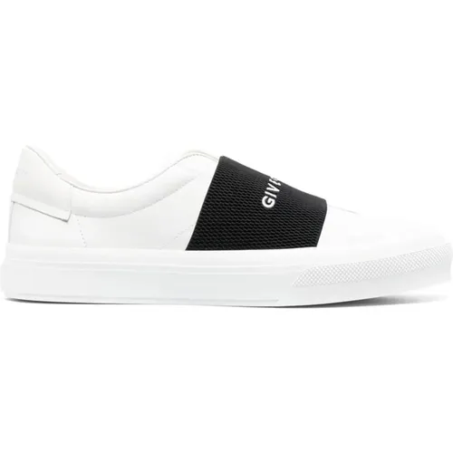 Paris Strap Leather Sneakers , male, Sizes: 9 1/2 UK, 5 1/2 UK, 6 1/2 UK, 8 1/2 UK, 7 1/2 UK - Givenchy - Modalova