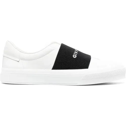 Paris Strap Leather Sneakers , male, Sizes: 9 UK, 9 1/2 UK, 8 UK, 7 UK, 5 1/2 UK, 10 UK, 6 1/2 UK, 11 UK, 6 UK, 10 1/2 UK, 8 1/2 UK, 7 1/2 UK, 5 UK - Givenchy - Modalova
