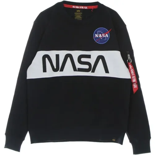 Sweatshirts, male, , Size: S Nasa Crewneck Sweatshirt - alpha industries - Modalova