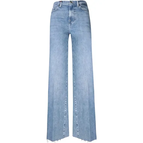Flared Cotton Jeans , female, Sizes: W27, W28, W26 - 7 For All Mankind - Modalova